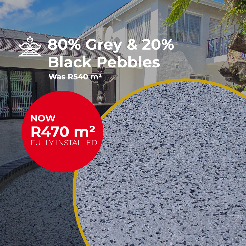 80 Grey And 20 Black Pebbles